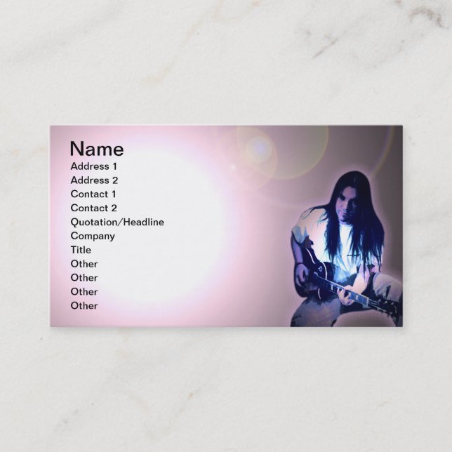 Keep on rockin' business card (Front)