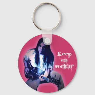 Keep on rockin' key ring