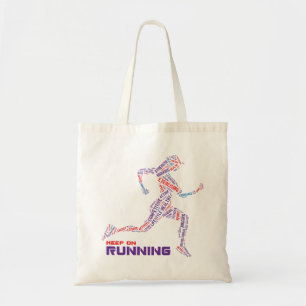 Keep on running tote bag