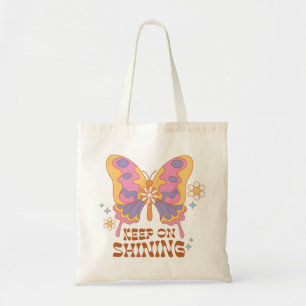 Keep On Shining Butterfly Tote Bag