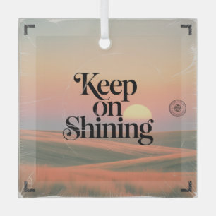 Keep On Shining Glass Tree Decoration