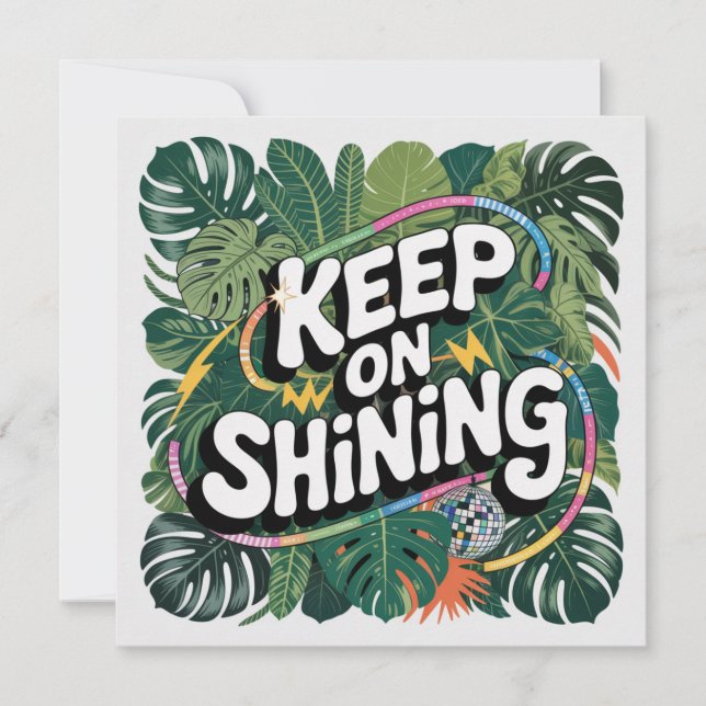 Keep On Shining Invitation (Front)