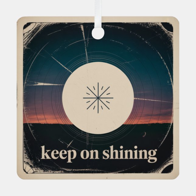 Keep On Shining Metal Tree Decoration (Front)