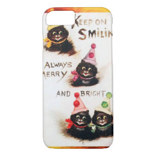 Keep on Smilin, Black Cat, Louis Wain iPhone 8/7 Case