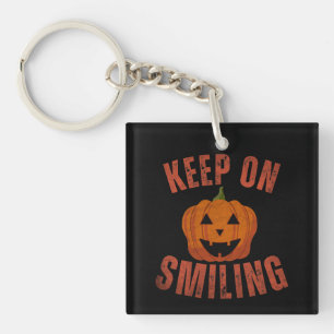 KEEP ON SMILING HALLOWEEN GIFT KEY RING