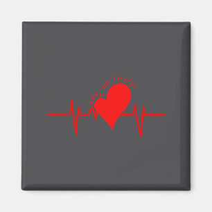 Keep On Tickin! Ekg Heartbeat Cow Valve Heart Pati Magnet