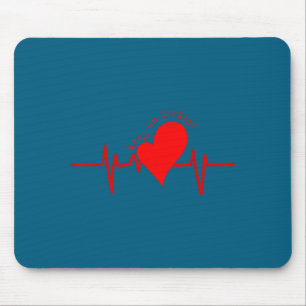 Keep On Tickin! Ekg Heartbeat Cow Valve Heart Pati Mouse Mat