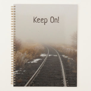 Keep On! Train Tracks in Foggy Woods Photo Planner