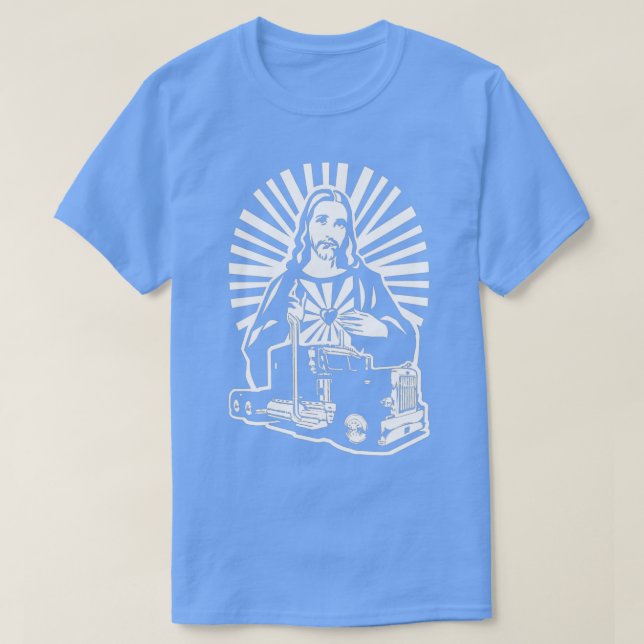 Keep On Truckin Jesus T-Shirt (Design Front)