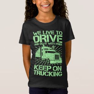 Keep on Trucking 18 Wheeler Green T-Shirt