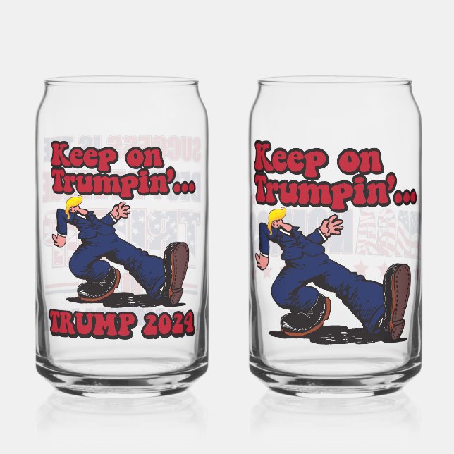 Keep on TRUMPIN Can Glass (Front)