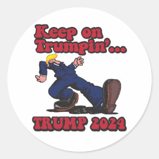 Keep on Trumpin Classic Round Sticker