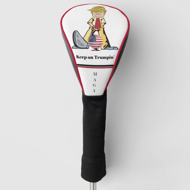 Keep On Trumpin' Maga Golf Head Cover (Front)