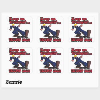 Keep on Trumpin Trump 2024 Square Sticker