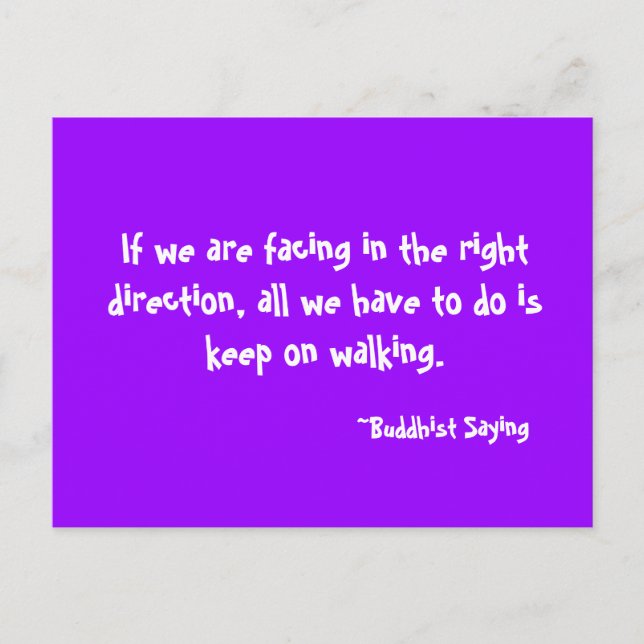 Keep on Walking Postcard (Front)