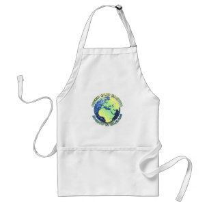 Keep our Earth shiny clean Earth Day blue sparkles Standard Apron