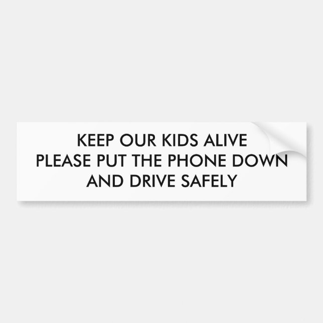 KEEP OUR KIDS ALIVE BUMPER STICKER (Front)