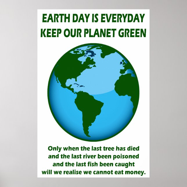 KEEP OUR PLANET GREEN POSTER (Front)