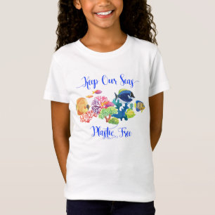 Keep Our Seas Plastic Free Conservation Ocean T-Shirt