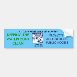 Keep our Waterfront Clean Bumper Sticker