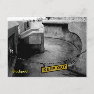 Keep Out - Blackpool Postcard