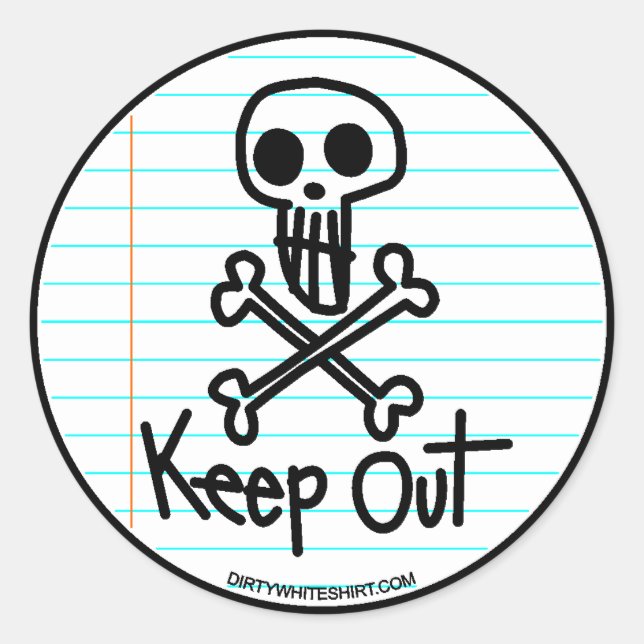 Keep Out Classic Round Sticker (Front)
