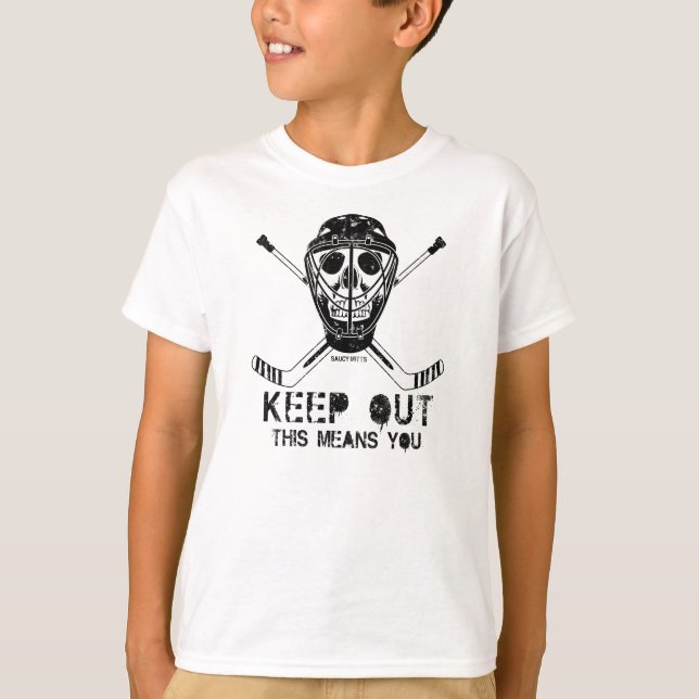 Keep Out - Hockey Goalie Youth T-Shirt (Front)