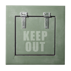 keep out metal door tile