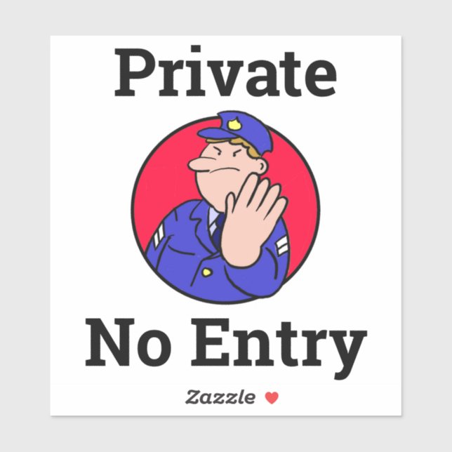 Keep Out, No Entry, Private, No Admittance Sticker (Sheet)