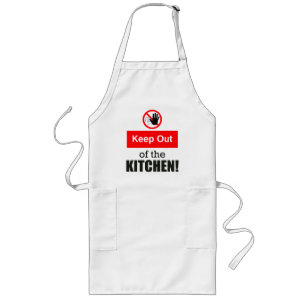 Keep Out of the Kitchen Funny Pickleball Long Apron