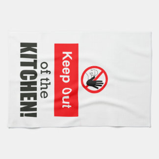 Keep Out of the Kitchen Funny Pickleball White Tea Towel
