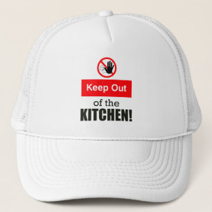 Keep Out of the Kitchen Funny Pickleball White  Trucker Hat
