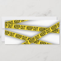 Keep out stay away do not cross police tape 3d