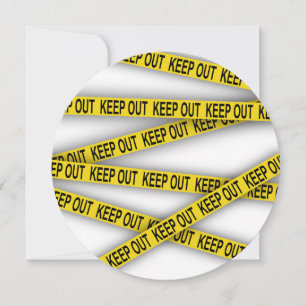 Keep out stay away do not cross police tape 3d