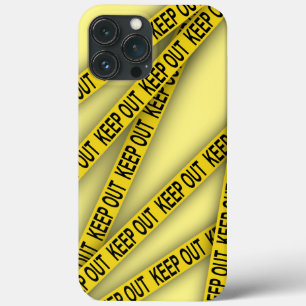 Keep out stay away do not cross police tape 3d iPhone 13 pro max case