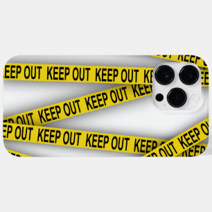 Keep out stay away do not cross police tape 3d Case-Mate iPhone 14 pro max case