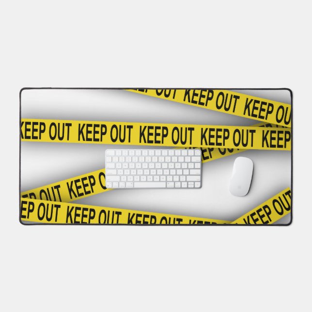 Keep out stay away do not cross police tape 3d desk mat (Keyboard & Mouse)