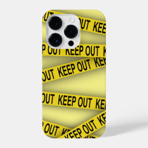 Keep out stay away do not cross police tape 3d iPhone 14 pro case