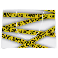 Keep out stay away do not cross police tape 3d