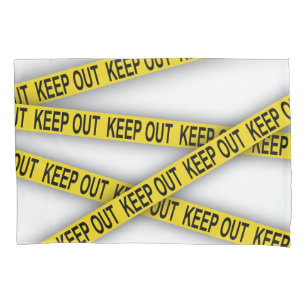 Keep out stay away do not cross police tape 3d pillowcase