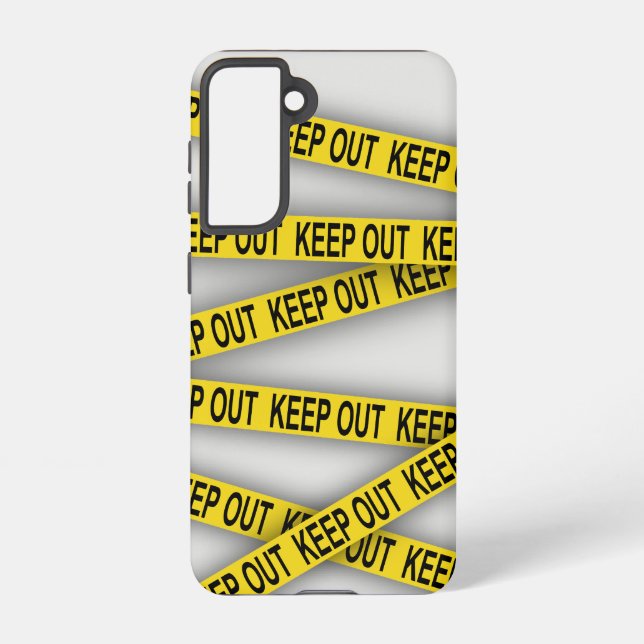 Keep out stay away do not cross police tape 3d samsung galaxy s21 case (Back)