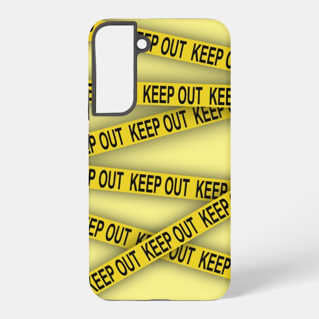 Keep out stay away do not cross police tape 3d samsung galaxy s22+ case (Back)