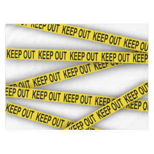 Keep out stay away do not cross police tape 3d tablecloth