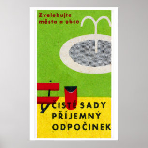 Keep Parks Clean - Matchbox Print - Czech Wall Art