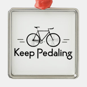 Keep Pedaling Bikes Metal Tree Decoration