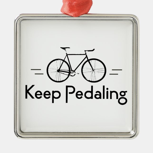 Keep Pedaling Bikes Metal Tree Decoration (Front)