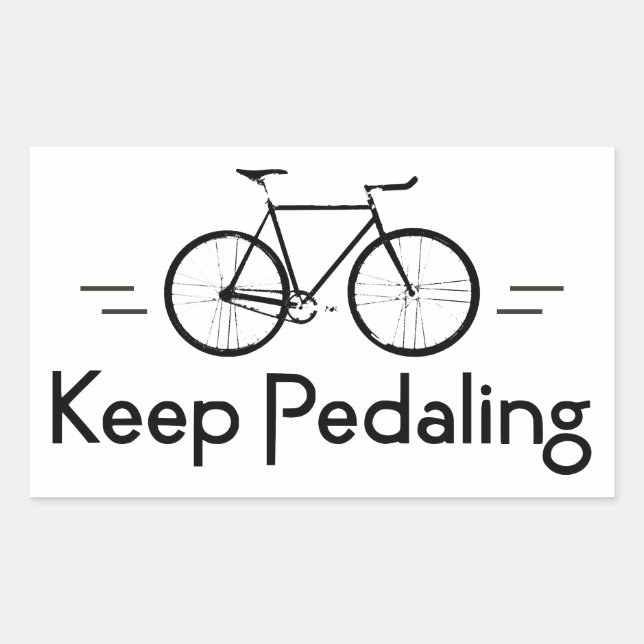 Keep Pedaling Bikes Rectangular Sticker (Front)