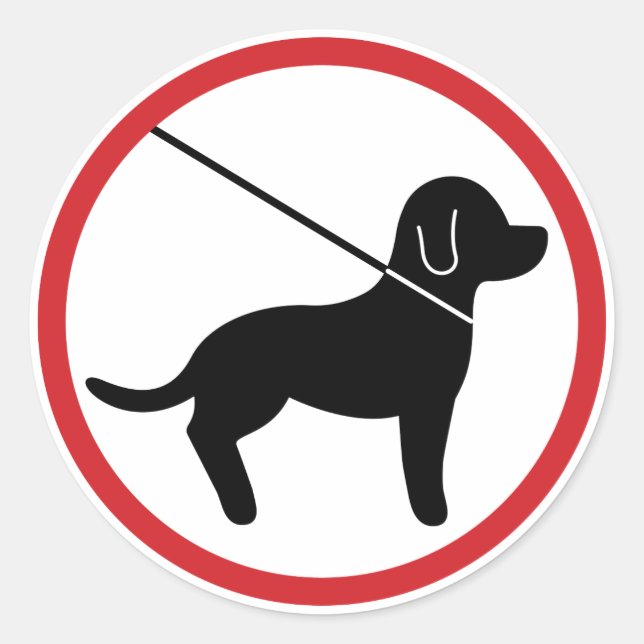 Keep Pets On Leash Classic Round Sticker (Front)