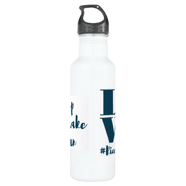 Keep plastic out of our lake! 710 ml water bottle (Back)