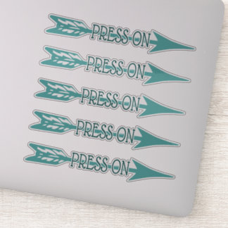 Keep pressing on! don't give up! Graphic in Teal